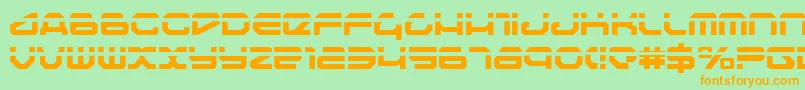 TravelerLaser Font – Orange Fonts on Green Background