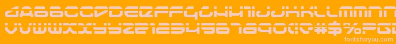 Шрифт TravelerLaser – розовые шрифты на оранжевом фоне