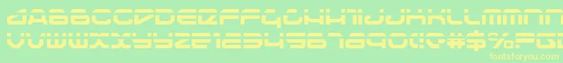 TravelerLaser Font – Yellow Fonts on Green Background