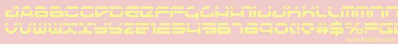 TravelerLaser Font – Yellow Fonts on Pink Background
