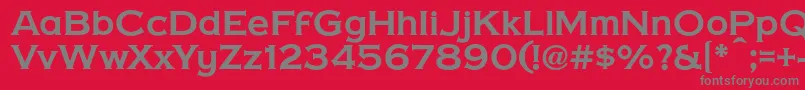 CopperPennyDtp-Schriftart – Graue Schriften auf rotem Hintergrund