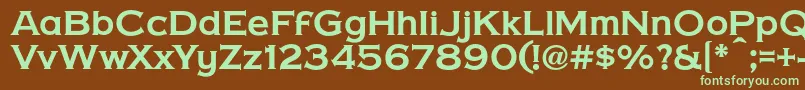 CopperPennyDtp Font – Green Fonts on Brown Background