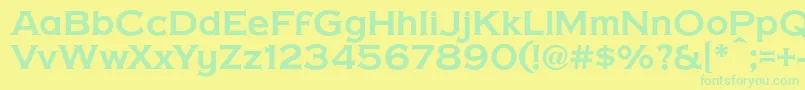 CopperPennyDtp Font – Green Fonts on Yellow Background