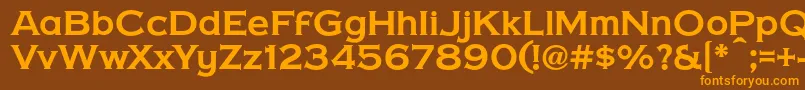 CopperPennyDtp Font – Orange Fonts on Brown Background
