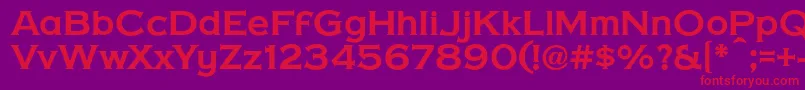 CopperPennyDtp Font – Red Fonts on Purple Background