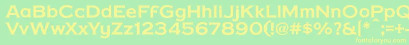 CopperPennyDtp Font – Yellow Fonts on Green Background