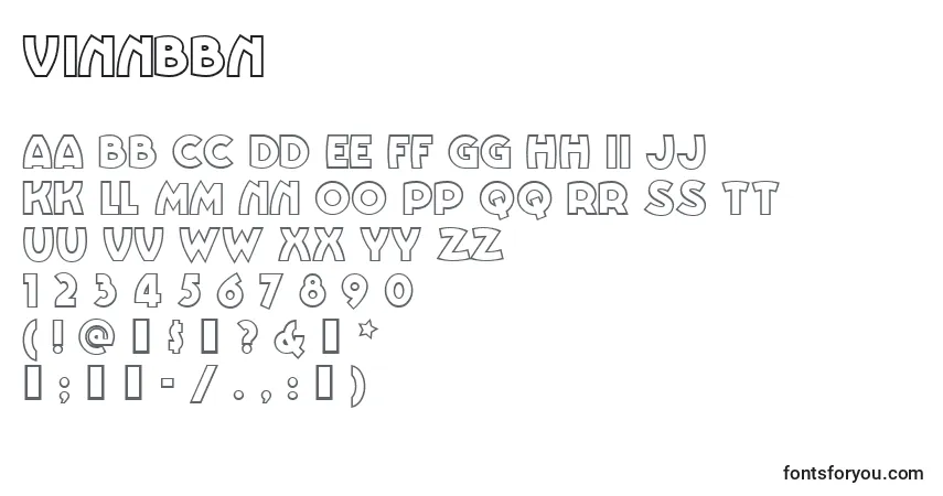 A fonte Vinnbbn – alfabeto, números, caracteres especiais