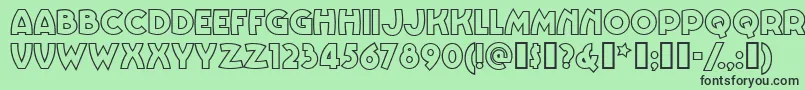 Vinnbbn Font – Black Fonts on Green Background