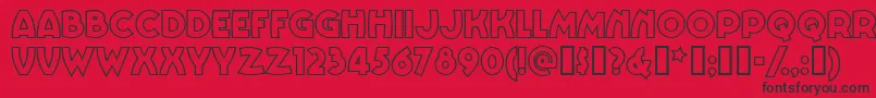 フォントVinnbbn – 赤い背景に黒い文字