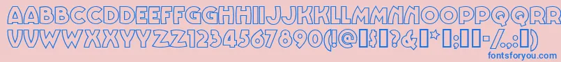 Vinnbbn Font – Blue Fonts on Pink Background