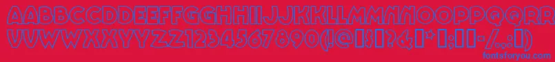 Vinnbbn Font – Blue Fonts on Red Background