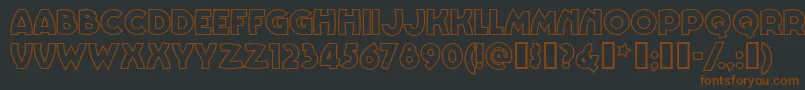 Vinnbbn-fontti – ruskeat fontit mustalla taustalla