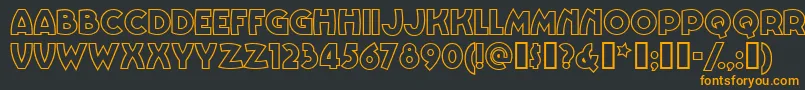 Vinnbbn Font – Orange Fonts on Black Background