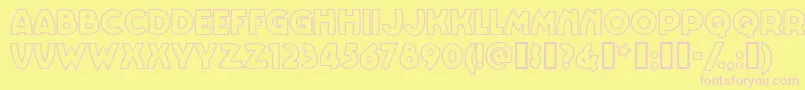 Vinnbbn Font – Pink Fonts on Yellow Background