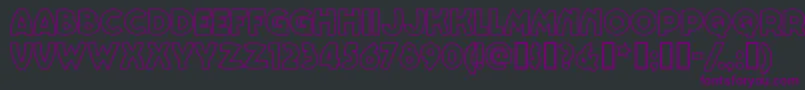 Vinnbbn-fontti – violetit fontit mustalla taustalla