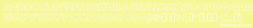 Шрифт Vinnbbn – белые шрифты на жёлтом фоне