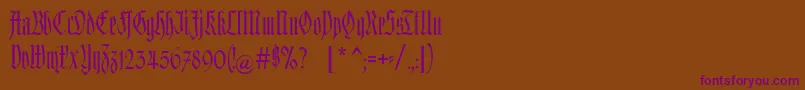 Kleinsemmering Font – Purple Fonts on Brown Background