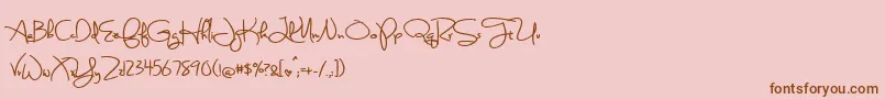 BmdSweetlyBrokenBold Font – Brown Fonts on Pink Background