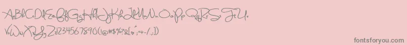 BmdSweetlyBrokenBold Font – Gray Fonts on Pink Background