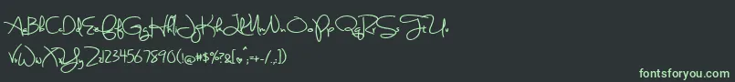 BmdSweetlyBrokenBold Font – Green Fonts on Black Background