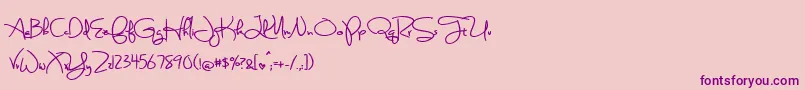 Шрифт BmdSweetlyBrokenBold – фиолетовые шрифты на розовом фоне