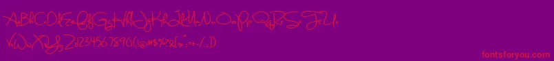 More about BmdSweetlyBrokenBold Font BmdSweetlyBrokenBold Font – Red Fonts on Purple Background
