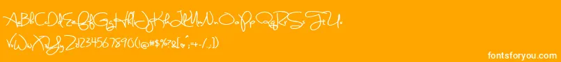 BmdSweetlyBrokenBold Font – White Fonts on Orange Background