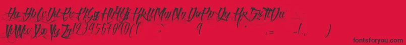 Czcionka AngelOfBlood – czarne czcionki na czerwonym tle