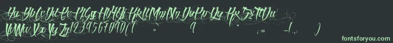 AngelOfBlood Font – Green Fonts on Black Background