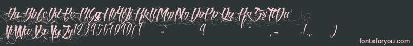 AngelOfBlood Font – Pink Fonts on Black Background