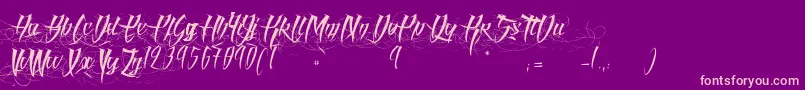 AngelOfBlood Font – Pink Fonts on Purple Background