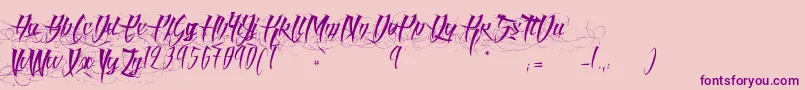 AngelOfBlood Font – Purple Fonts on Pink Background