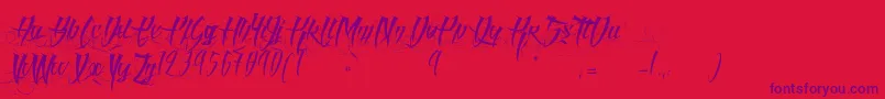 AngelOfBlood Font – Purple Fonts on Red Background
