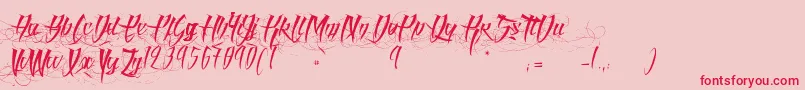 AngelOfBlood-Schriftart – Rote Schriften auf rosa Hintergrund