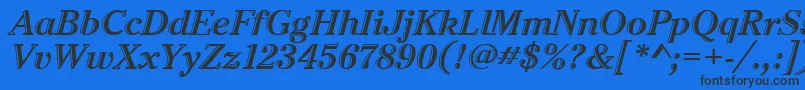 CheltenhamHtdItcTtItalic Font – Black Fonts on Blue Background