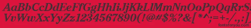 CheltenhamHtdItcTtItalic Font – Black Fonts on Red Background