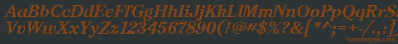 CheltenhamHtdItcTtItalic Font – Brown Fonts on Black Background