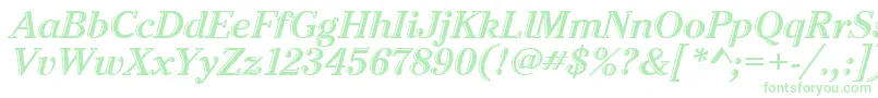 CheltenhamHtdItcTtItalic Font – Green Fonts on White Background