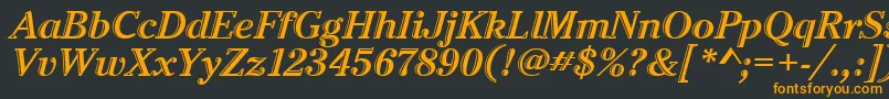 CheltenhamHtdItcTtItalic Font – Orange Fonts on Black Background