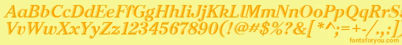 More about CheltenhamHtdItcTtItalic Font CheltenhamHtdItcTtItalic Font – Orange Fonts on Yellow Background