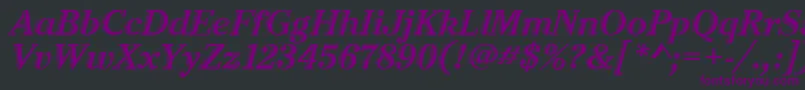 CheltenhamHtdItcTtItalic Font – Purple Fonts on Black Background