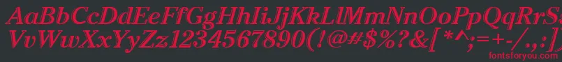 CheltenhamHtdItcTtItalic Font – Red Fonts on Black Background