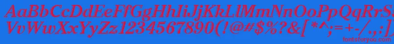 CheltenhamHtdItcTtItalic Font – Red Fonts on Blue Background