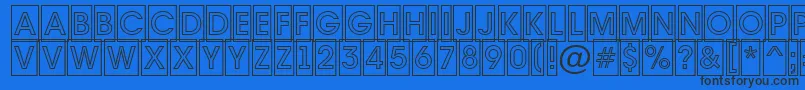 Avante7 Font – Black Fonts on Blue Background