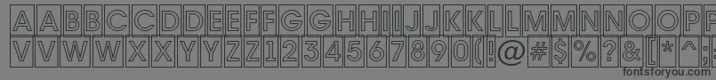 フォントAvante7 – 黒い文字の灰色の背景