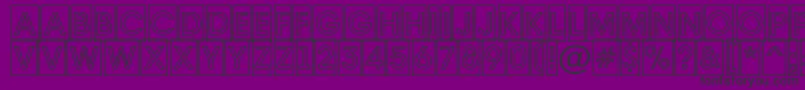 フォントAvante7 – 紫の背景に黒い文字