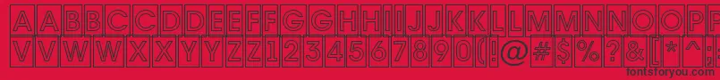 Avante7 Font – Black Fonts on Red Background