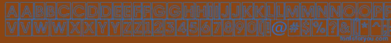 Шрифт Avante7 – синие шрифты на коричневом фоне
