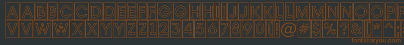 Шрифт Avante7 – коричневые шрифты на чёрном фоне