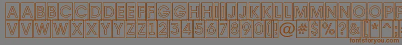 Шрифт Avante7 – коричневые шрифты на сером фоне